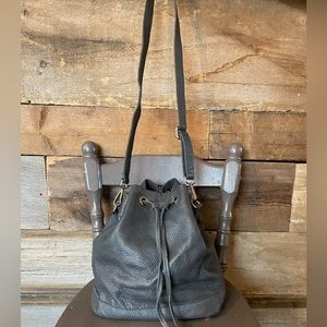ROOTS Grey Drawstring Crossbody